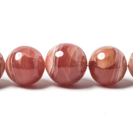 Rhodochrosite Beads Plain Rounds