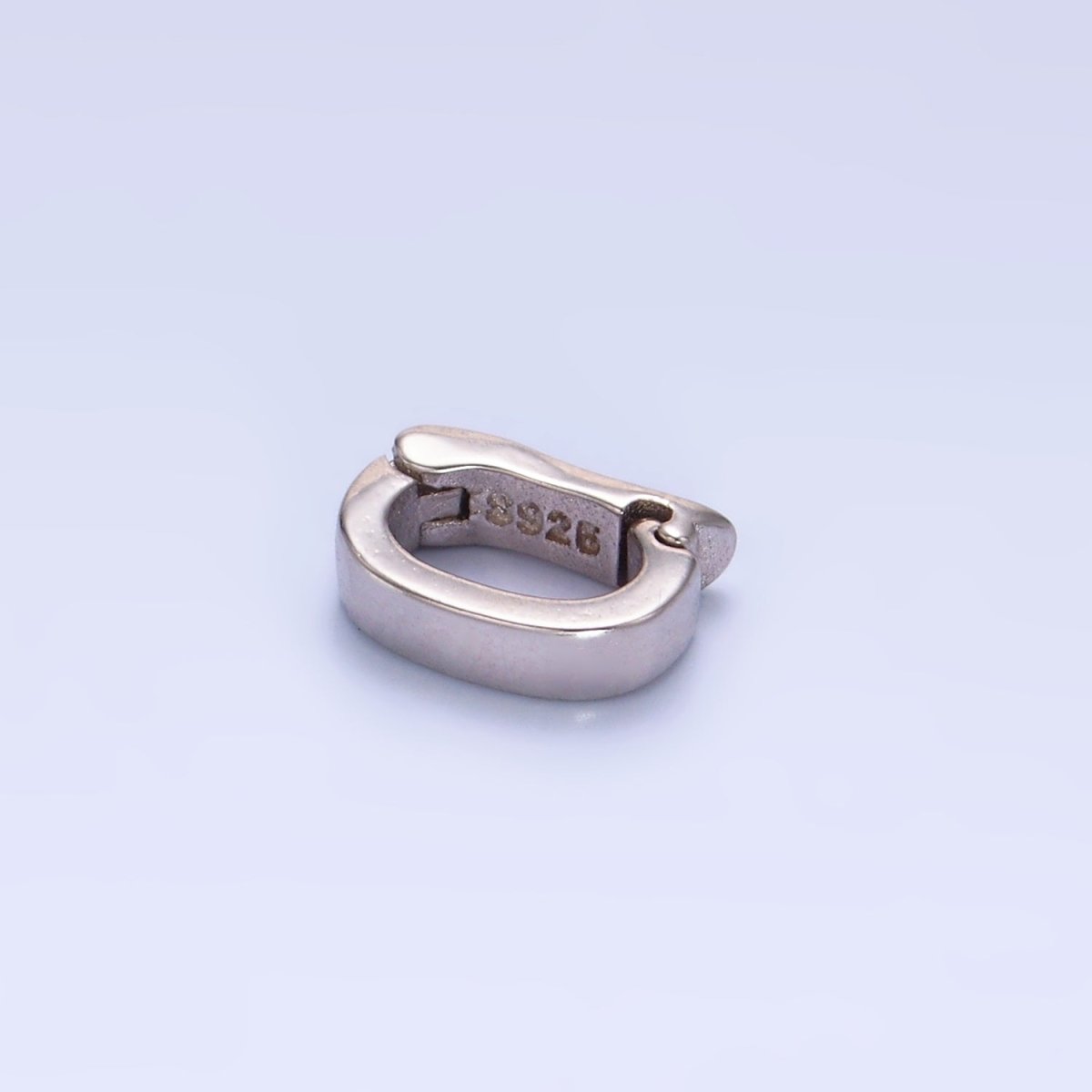 S925 Sterling 8mm Silver Bail Snap Closure Findings | SL-542