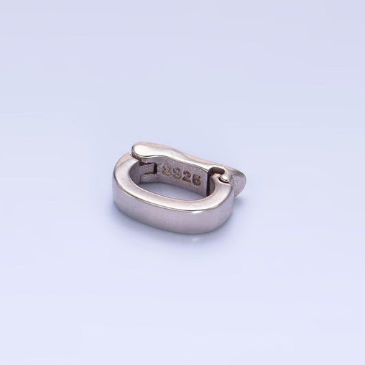 S925 Sterling 8mm Silver Bail Snap Closure Findings | SL-542