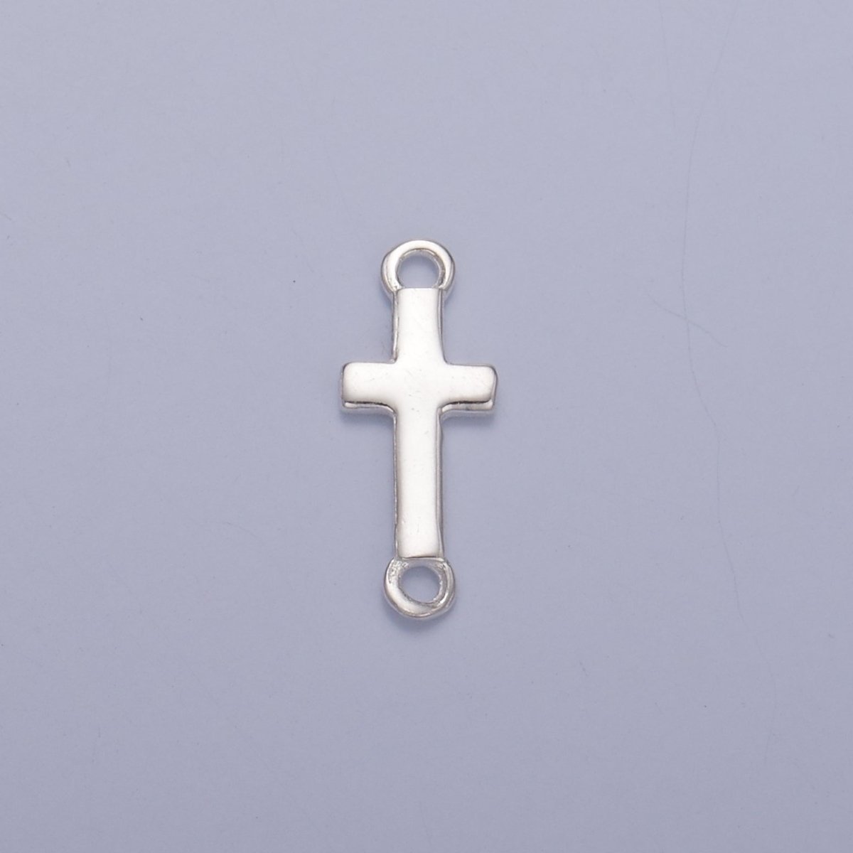 S925 Sterling Silver 13mm Minimalist Cross Connector | SL-637