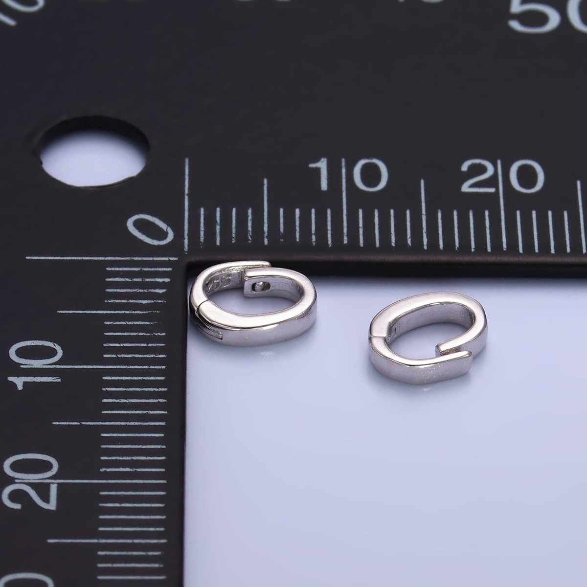 S925 Sterling Silver 8mm Pull Snap Bail Enhancer Finding | SL-545