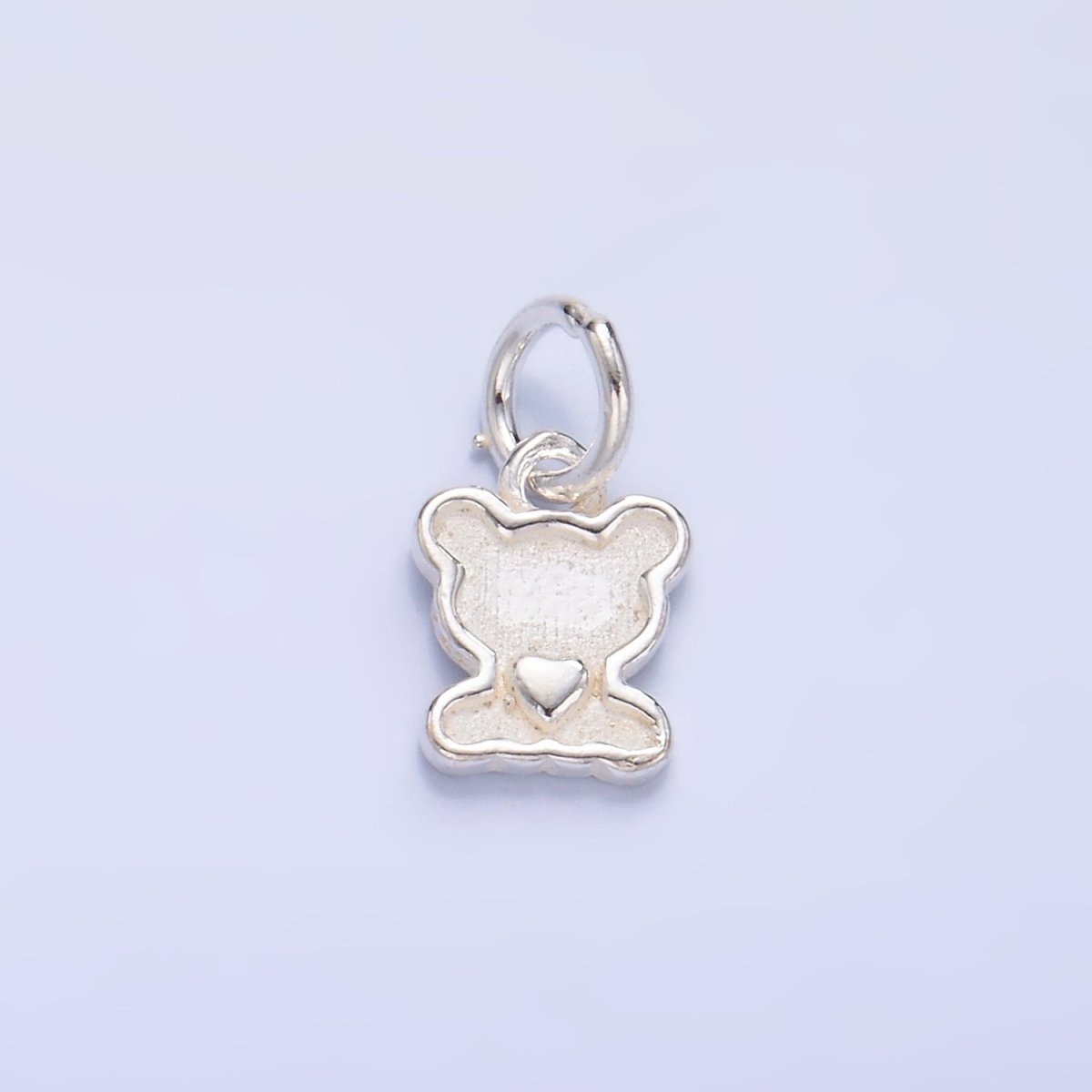 S925 Sterling Silver Heart Teddy Bear Animal Charm | SL-538
