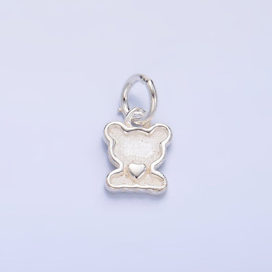 S925 Sterling Silver Heart Teddy Bear Animal Charm | SL-538