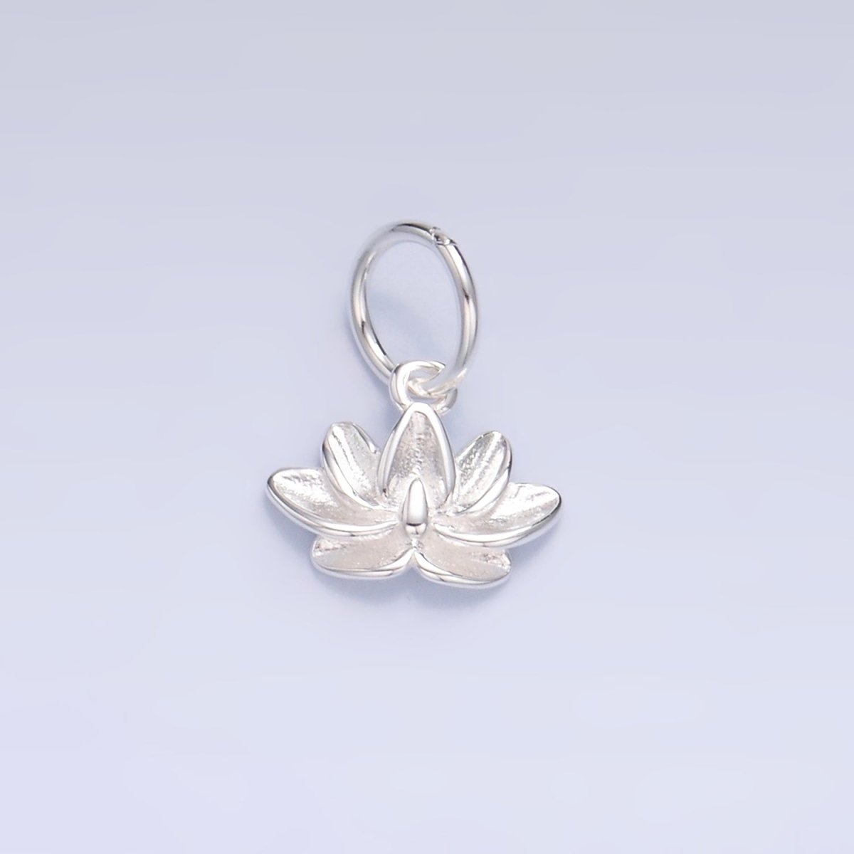 S925 Sterling Silver Lotus Flower Floral Charm | SL-519