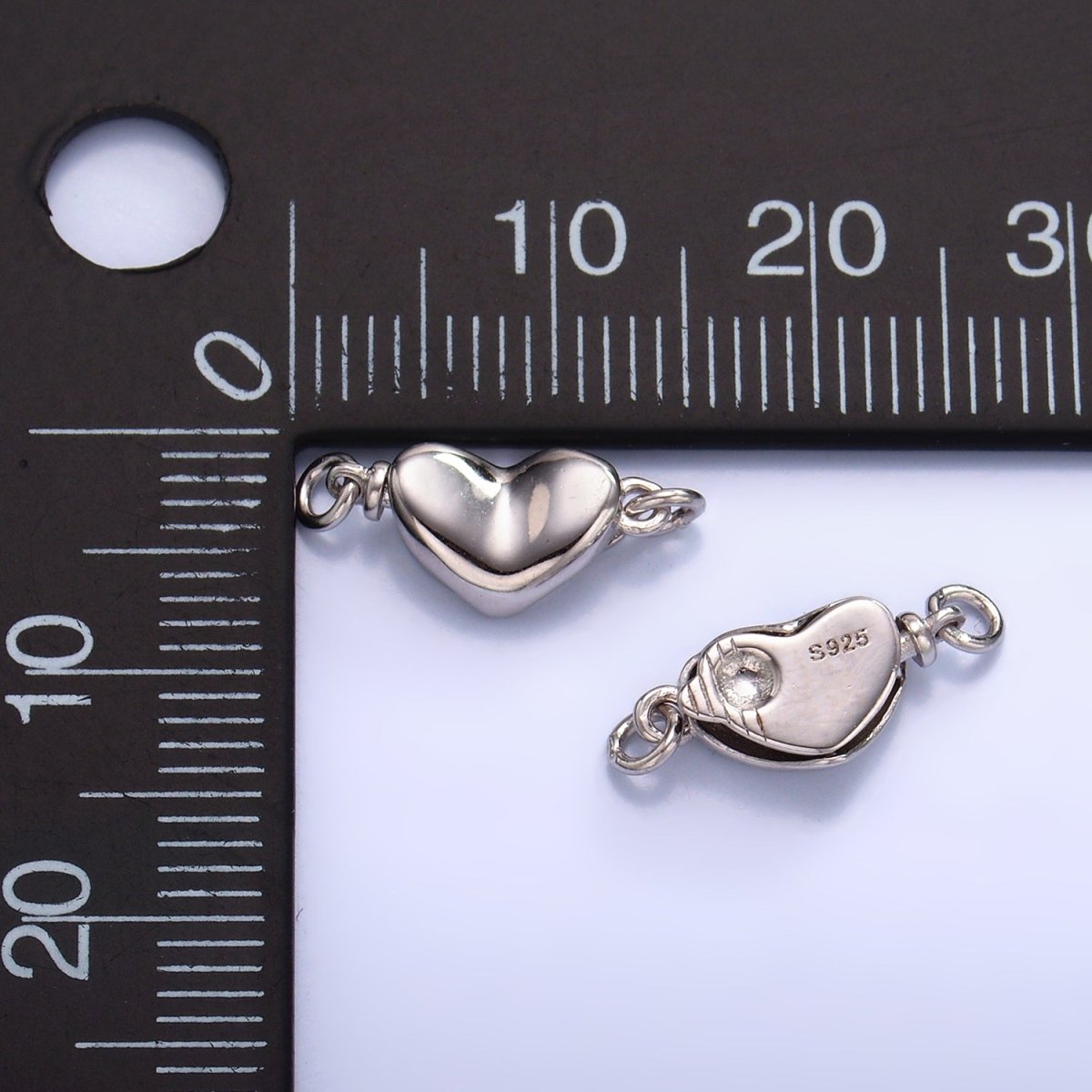 S925 Sterling Silver Needle Heart Minimalist Charm Set | SL-547