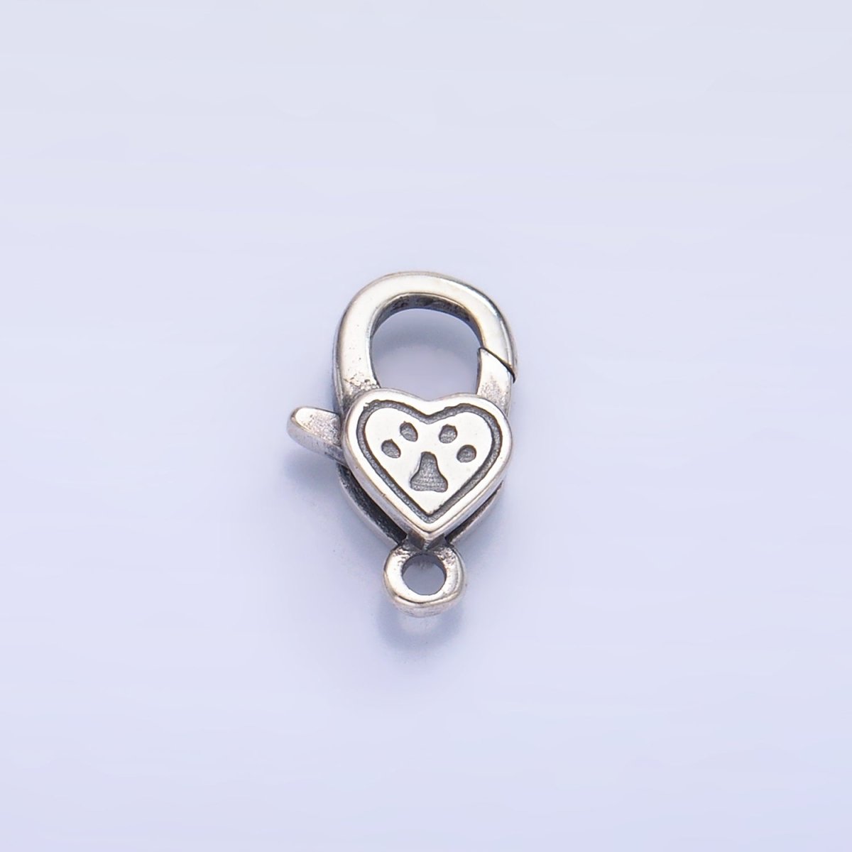 S925 Sterling Silver Paw Print Lobster Claw Clasps Closure Findings | SL-544