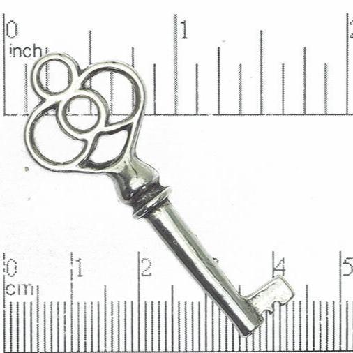 20mm x 52mm Pendant Skeleton Key - Made of Pewter - Sold by the Piece - Made in the USA - PEW141
