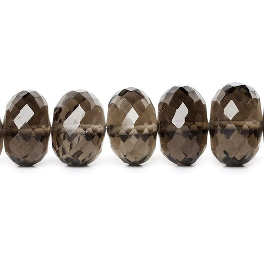 Smoky Quartz Faceted Rondelle