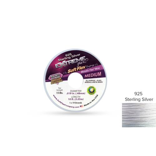 Soft Flex 19 Strand .019 Inch Extreme Flex Wire Silver-Plate - 10ft