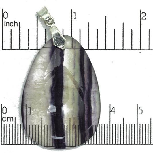 35-42mm Purple Fluorite Free Form Tear Drop Pendant - With Bail - Semi-Precious Stone - Sold by the Piece - SP723