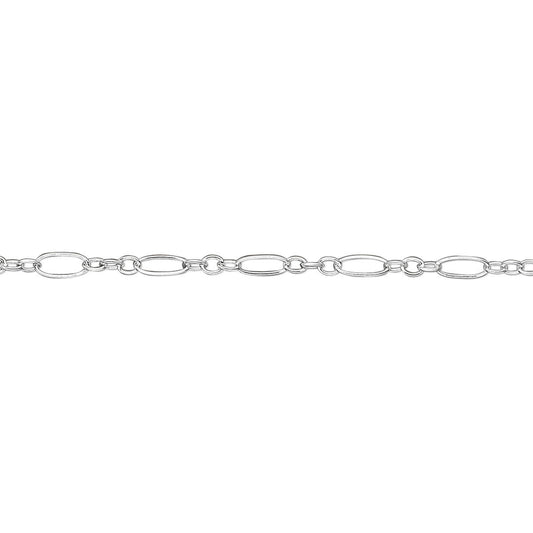 Figaro Chain, 2mm, Sterling Silver