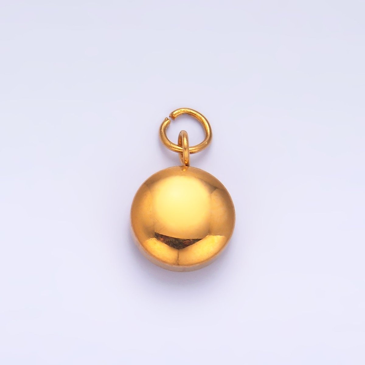 Stainless Steel 10mm Minimalist Round Charm | P756