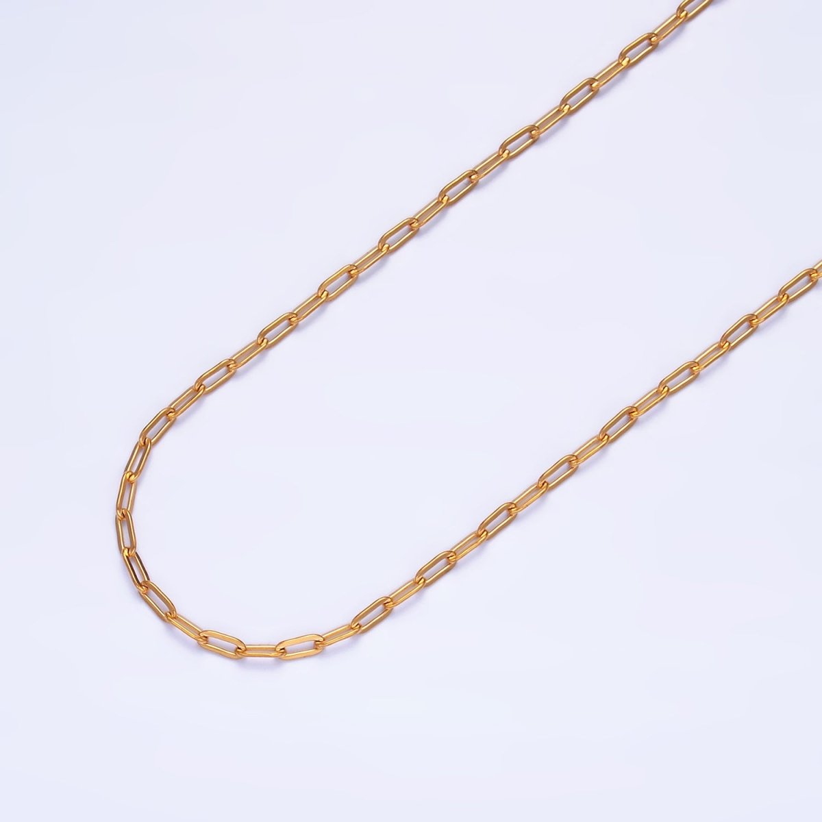 Stainless Steel 1.7mm Minimalist Paperclip Unfinished Chain by Yard | Roll-1549