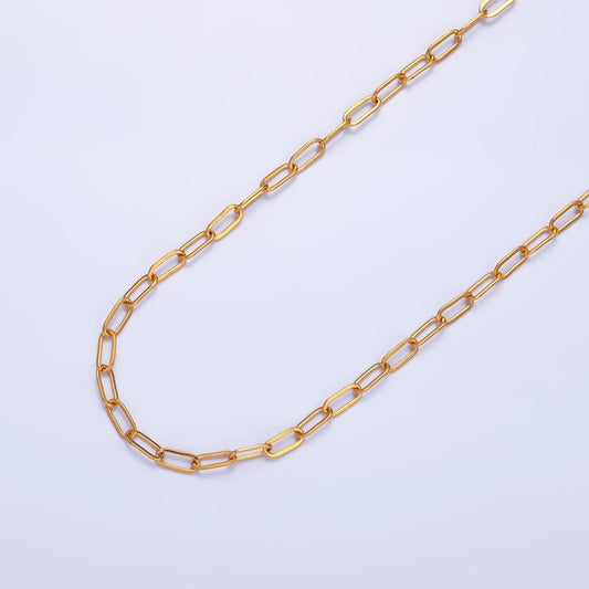 Stainless Steel 2.2mm Minimalist Paperclip Unfinished Chain by Yard | Roll-1550
