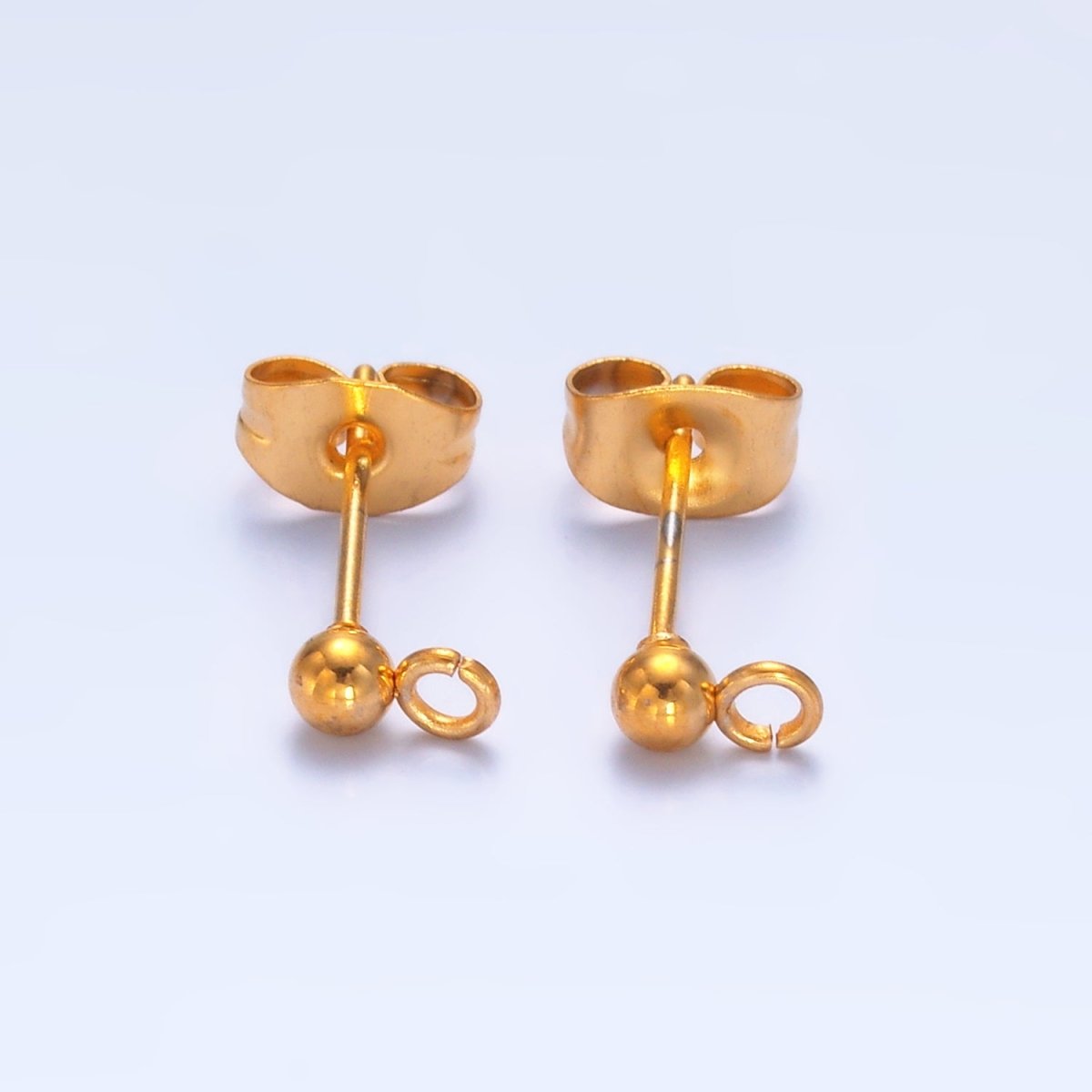 Stainless Steel 3mm, 4mm, 5mm Ball Bead Drop Stud Findings | Z1062 Z1077 Z1078