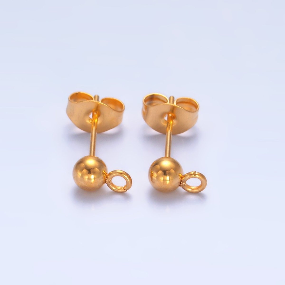 Stainless Steel 3mm, 4mm, 5mm Ball Bead Drop Stud Findings | Z1062 Z1077 Z1078