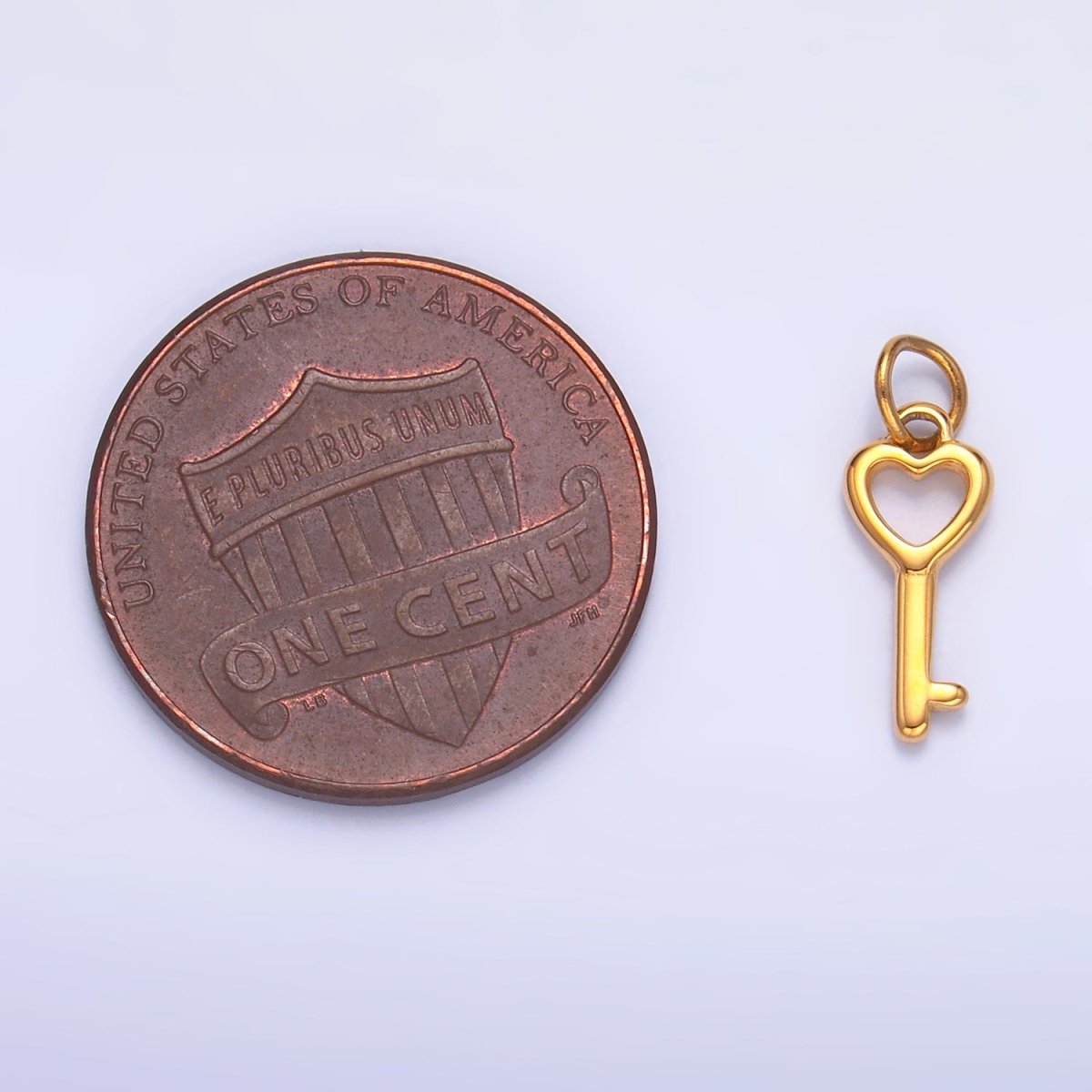 Stainless Steel Heart Key Mini Minimalist Charm | P1442