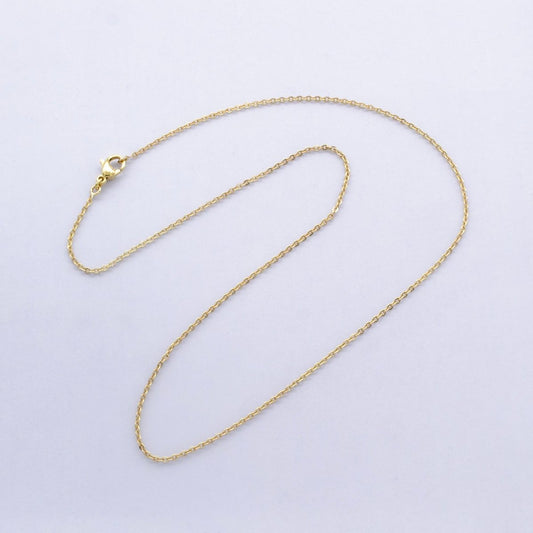 Stainless Steel Minimalist Cable Chain 16 Inch Choker Necklace | WA-2740