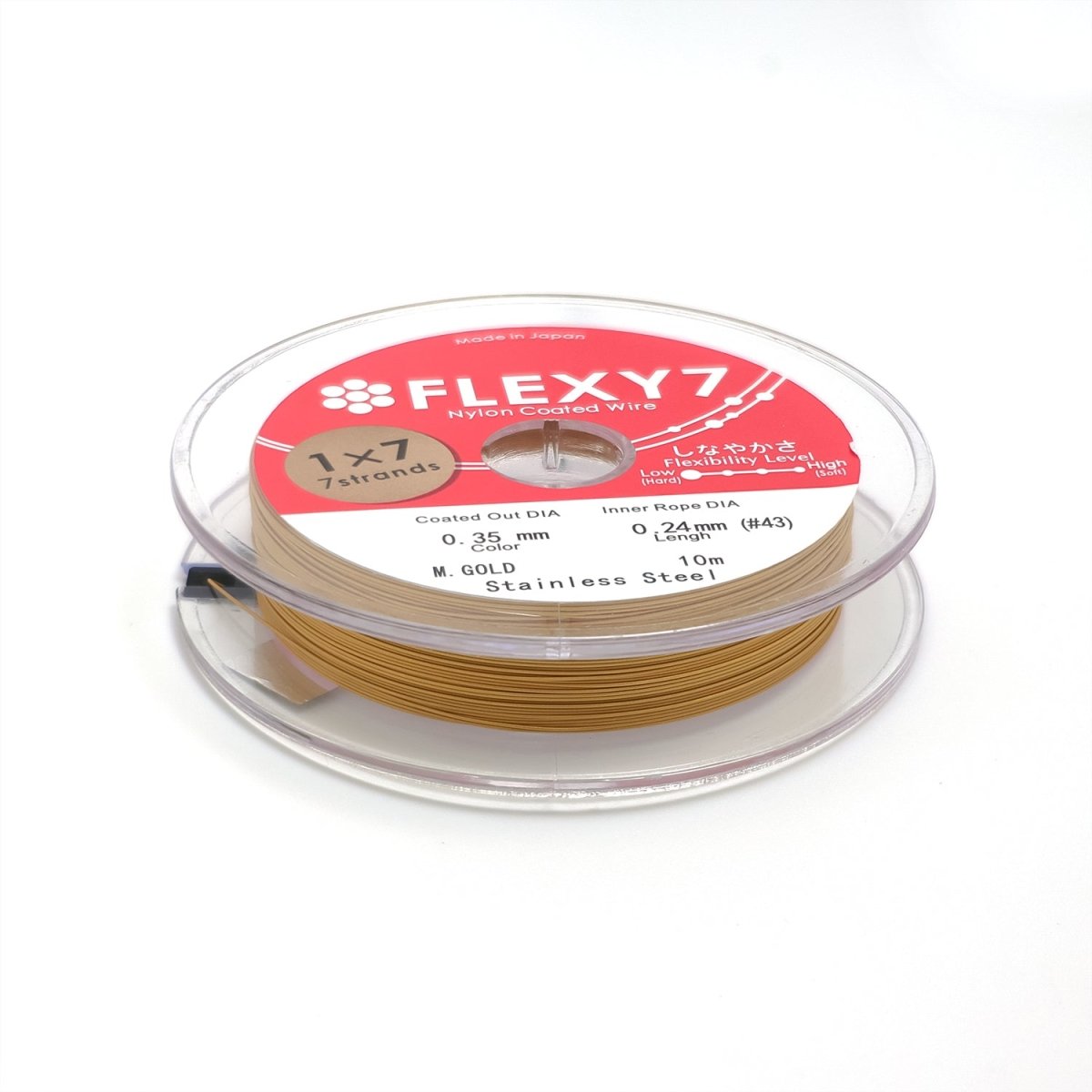 Stainless Steel Nylon Coated Flexible Wire Findings by 10 Meters in Gold & Silver | SP-014