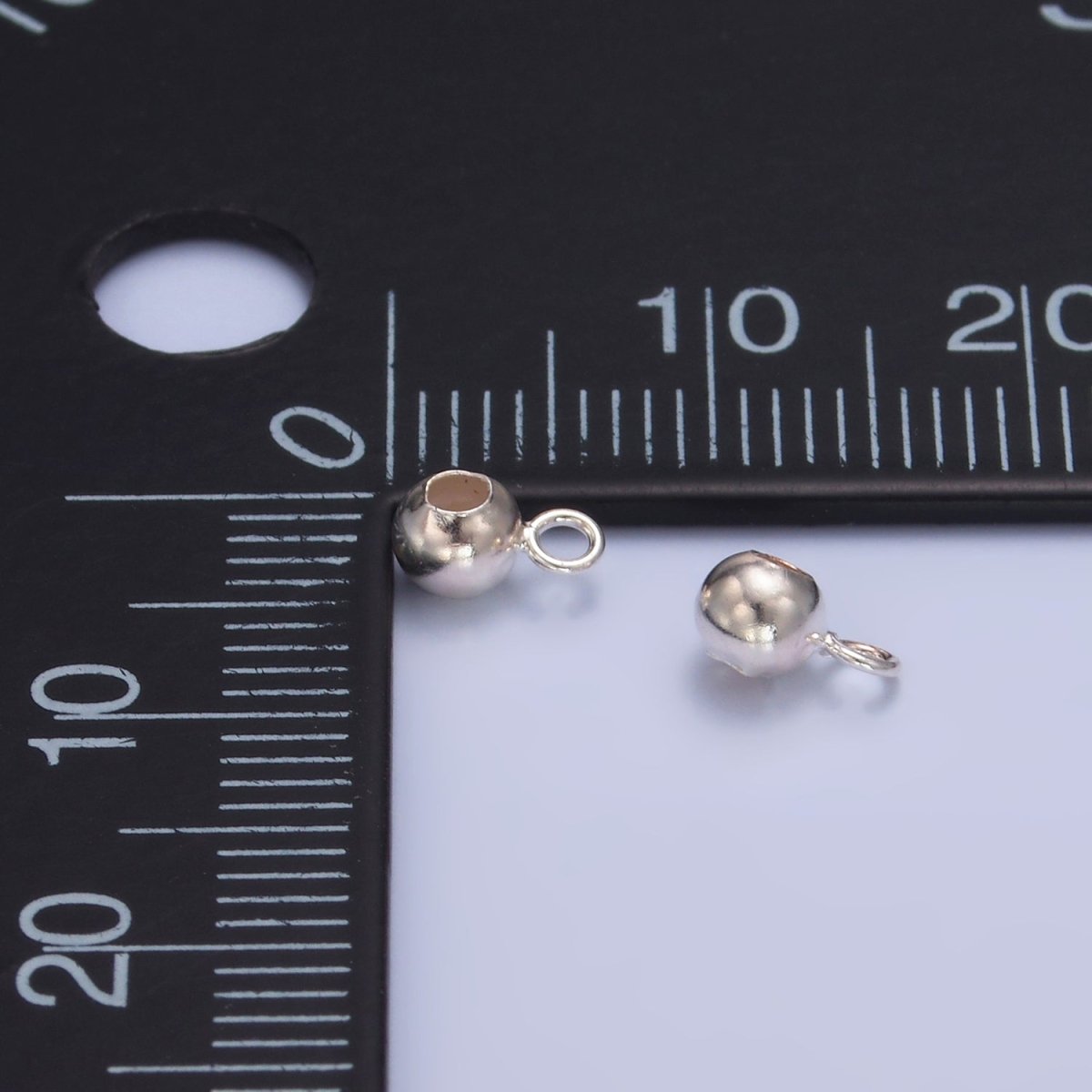 Sterling Silver S925 4mm Silicone Bead Loop Findings | SL-577