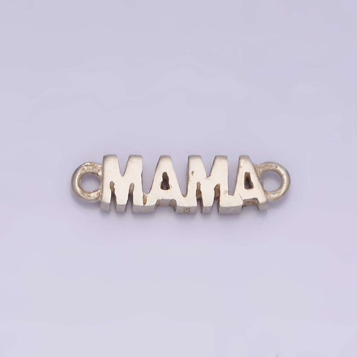 Sterling Silver S925 "MAMA" Script Minimalist Connector | G710
