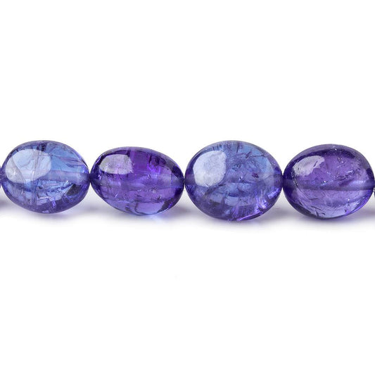 Tanzanite straight drilled plain ovals 5x4mm - 10x8mm 60 beads 18 inch