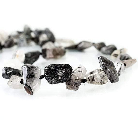 Tourmalinated Quartz Faceted Nugget
