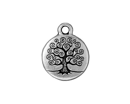TierraCast (plated) Tree of Life Charm 15x19mm