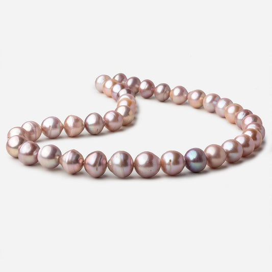 Tri Color Baroque straight drilled Freshwater Pearls 16 inch 38 pearls 11mm  12mm A