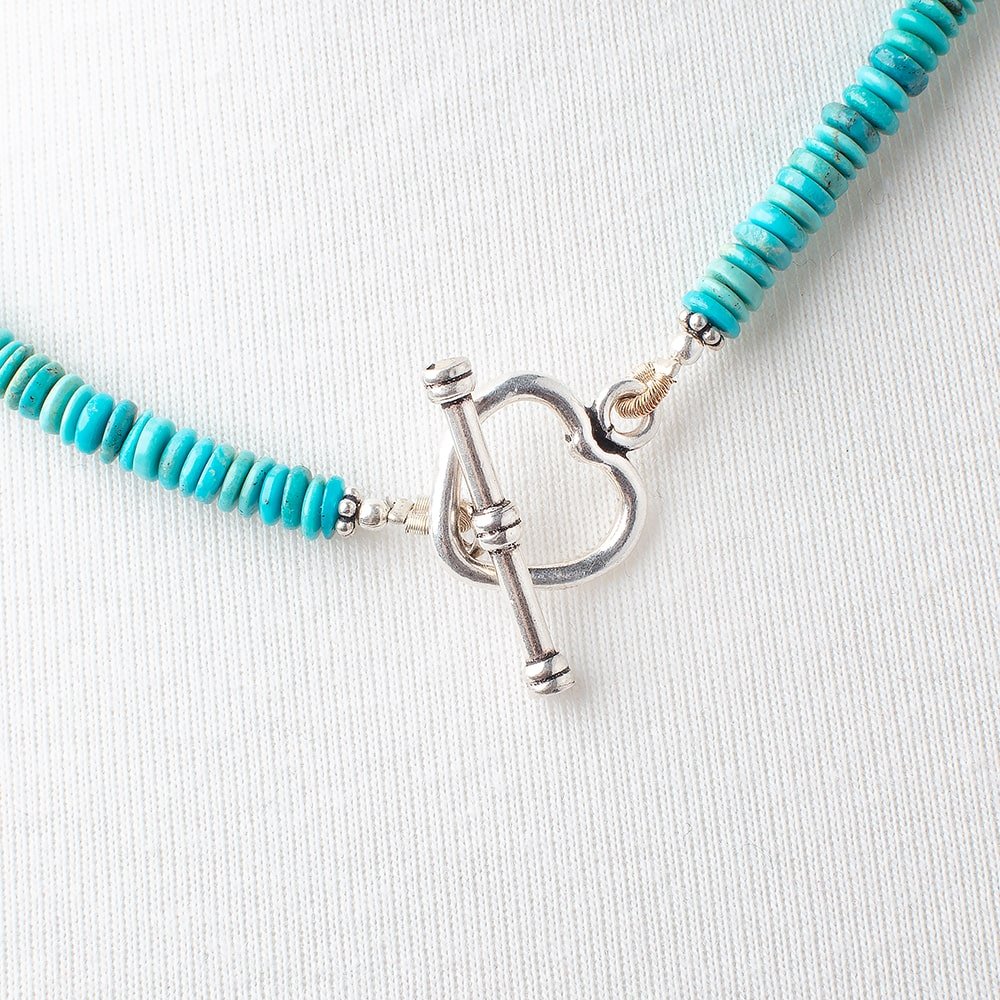 Turquoise and Lapis Lazuli Antiqued Silver Necklace and Earring Set