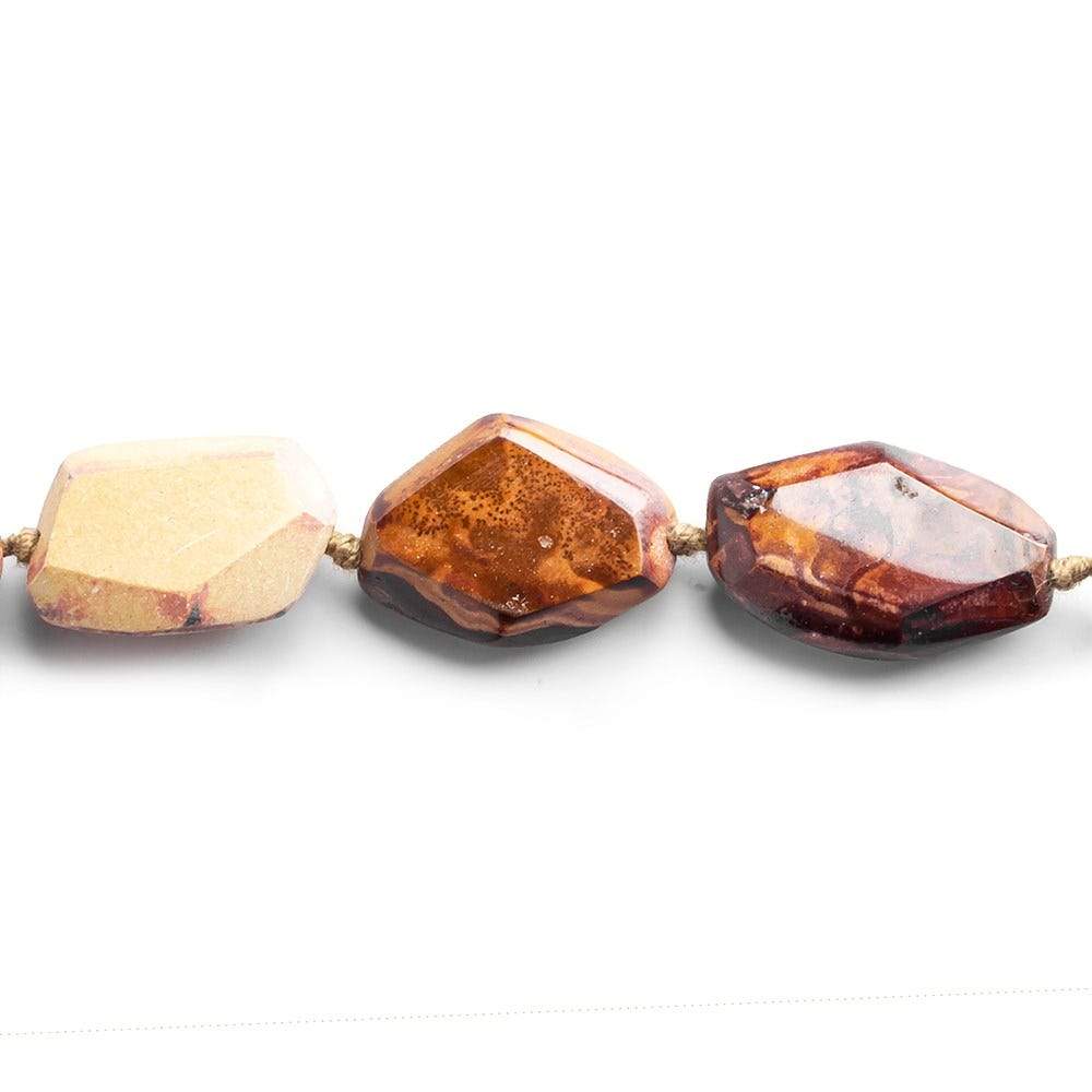 11x10-20x10mm Wonder Stone Jasper Faceted Nugget Beads 16 inch 19 pieces