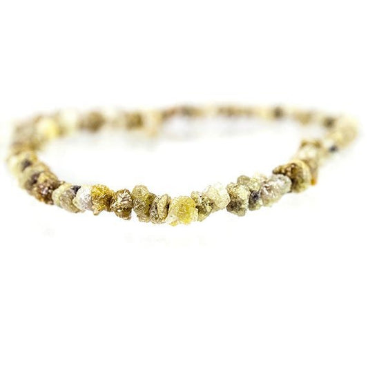 Yellow Raw Diamond Unfaceted Nugget Beads