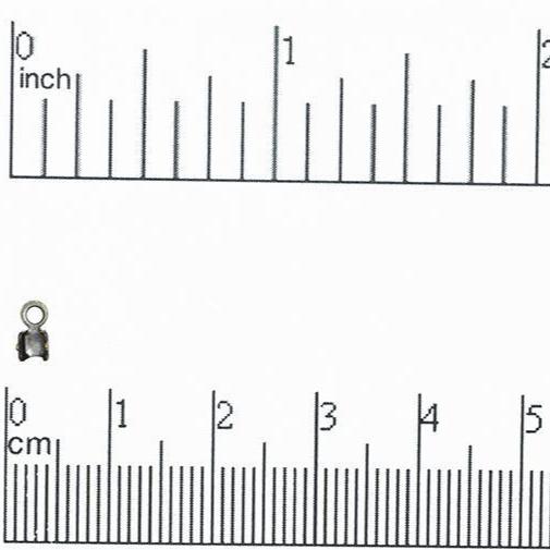 2mm Rhinestone Chain Connector Ends - Crimp to Add Loop - Sold by the Gross - Multiple Finishes - Electro Plated - Nickel Free - RCON2