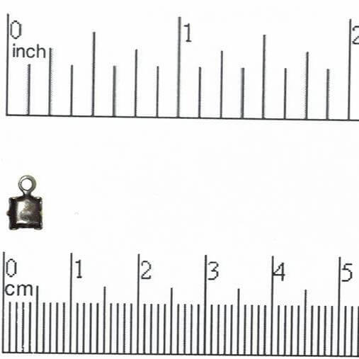 4mm Rhinestone Chain Connector Ends - Available in multiple finishes - Sold by the Gross - RCON4