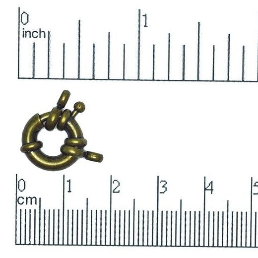12mm Spring Ring Clasp with 2 Loops - Available in Multiple Colors - Sold Individually - CL/CR1