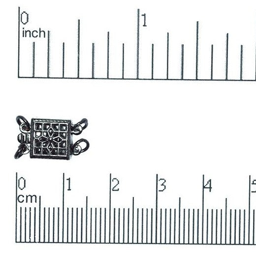 9mm Filigree Square Box Clasp - Sold individually - CL/4