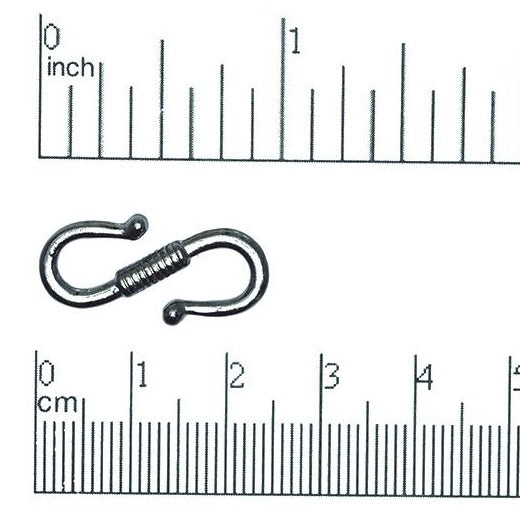 20mm x 8mm Roped S Hook Clasp - Made of Brass - Sold Individually - CL/SH1539