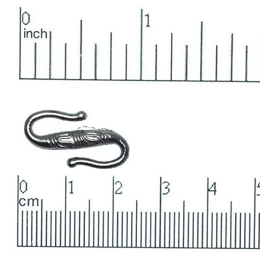 20mm x 8mm Patterned S Hook Clasp sold by the Piece - CL/SH825