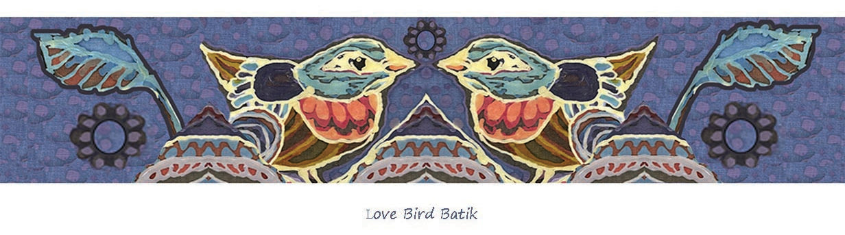 Batik Love Bird Peyote Cuff (*)